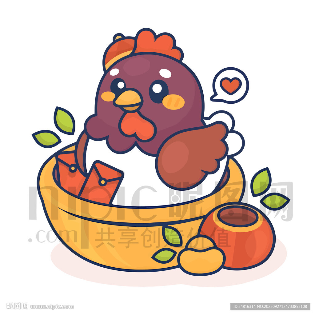 可爱卡通小鸡拜年红包