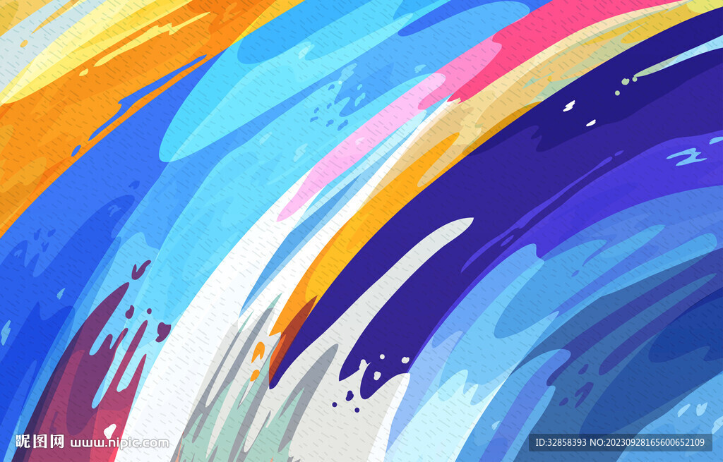 彩色油彩油漆水彩水粉涂鸦背景