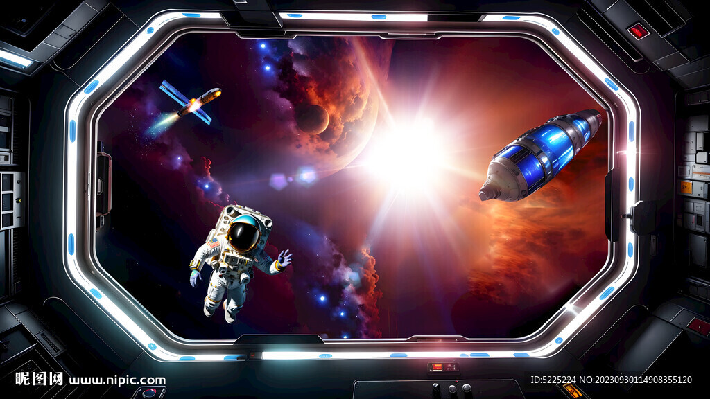 外太空景色天顶背景墙装饰壁画