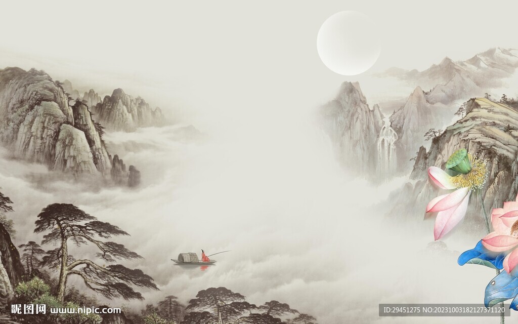 最新 简约高档山水 Tif分层