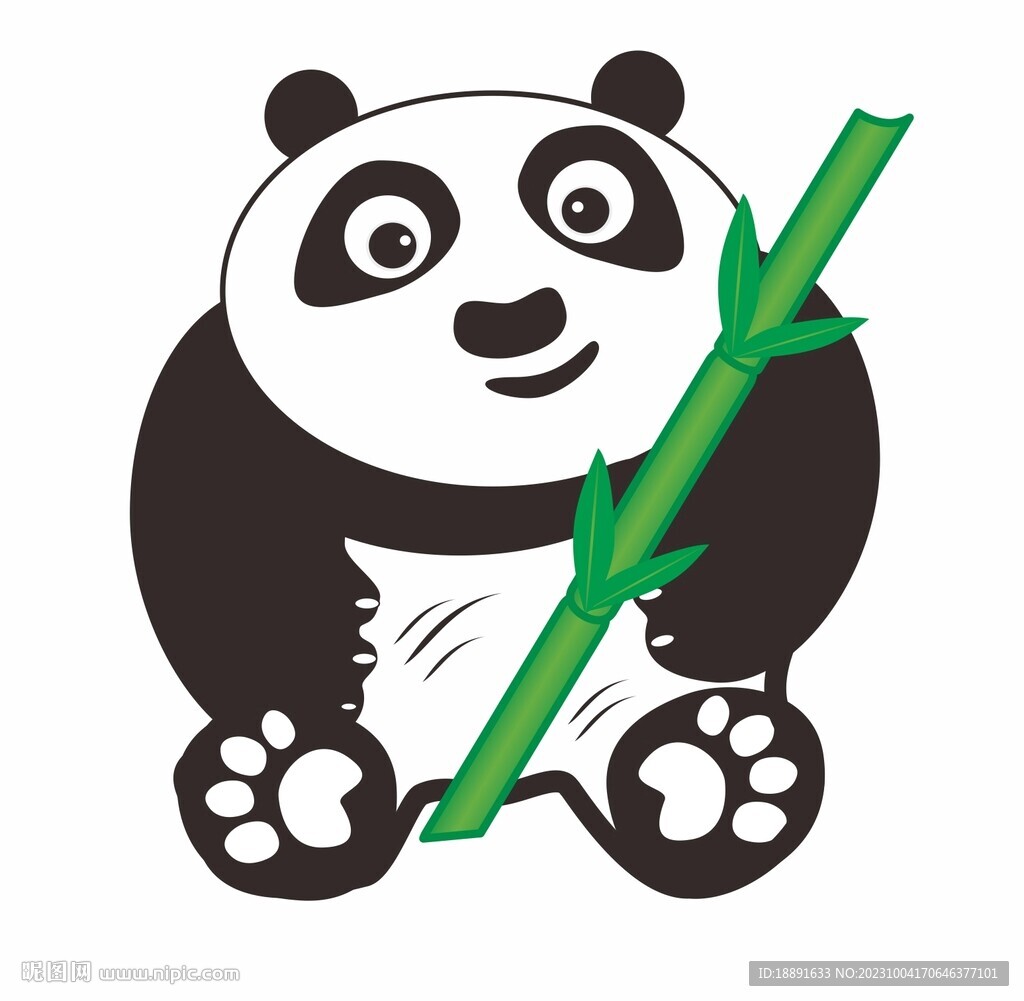 憨憨熊猫矢量图CDR 