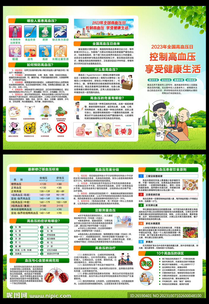 全国高血压日三折页