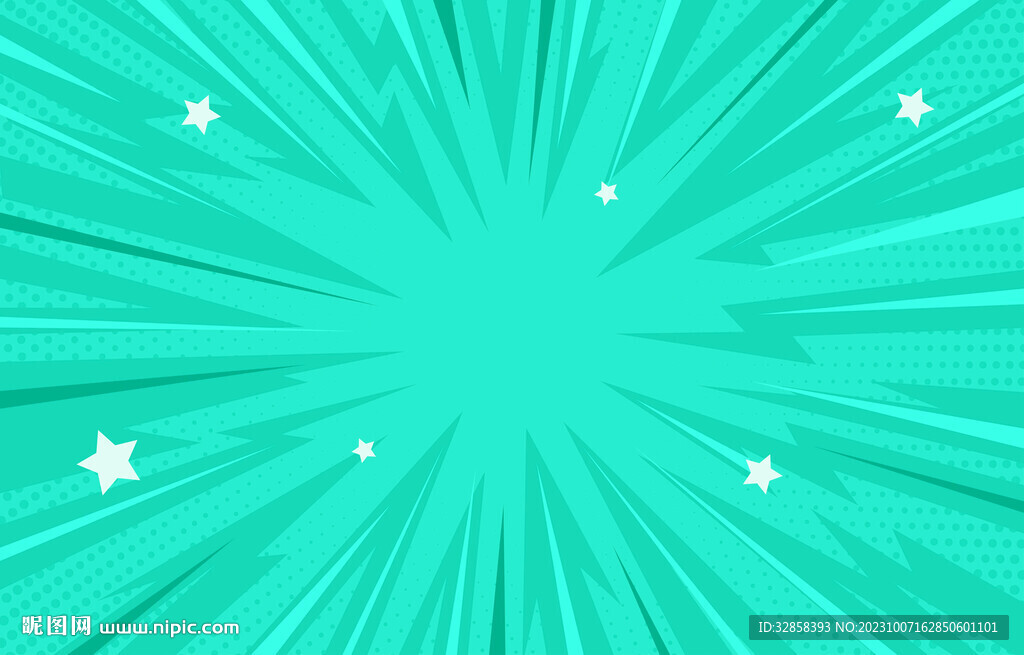 绿色放射状抽象科技线条背景