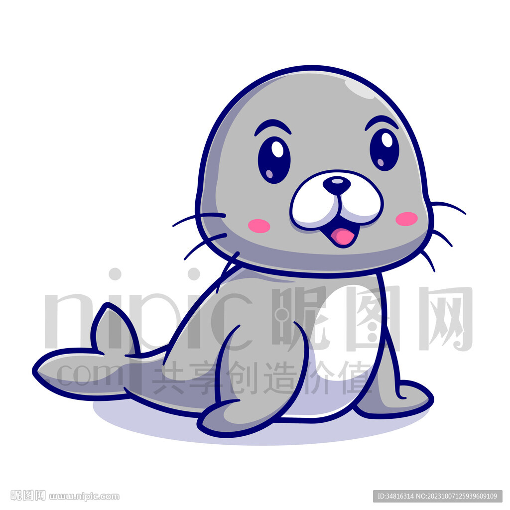 可爱卡通小海狮