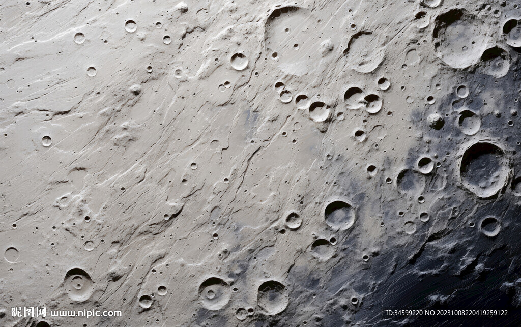 月球背景墙壁画