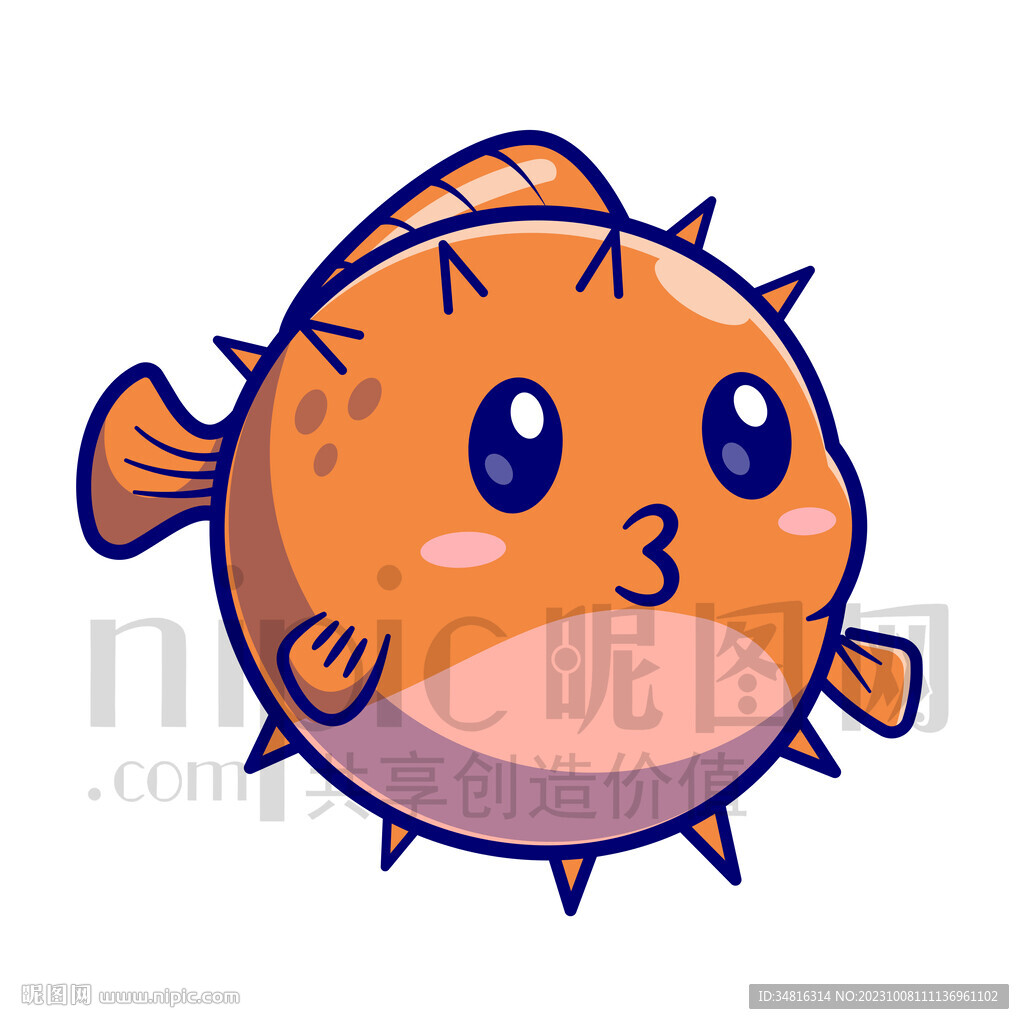 可爱卡通河豚
