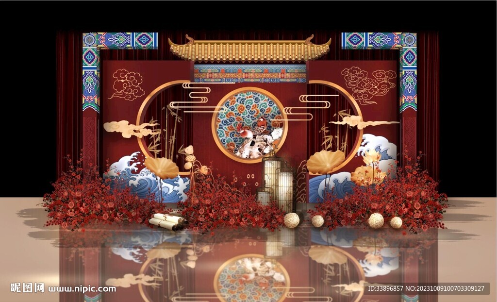 中式婚礼迎宾区