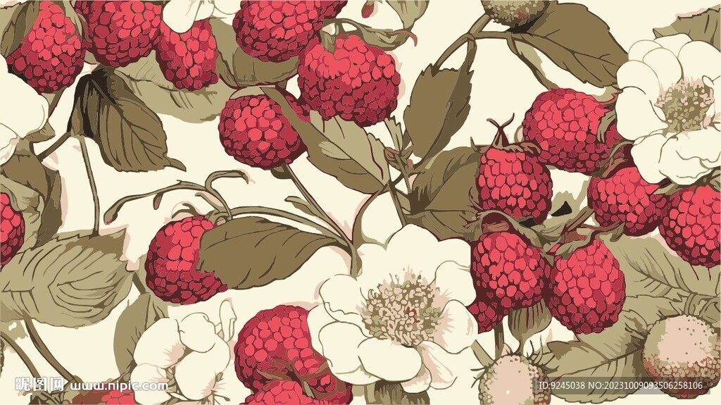 植物花纹四方连续花纹