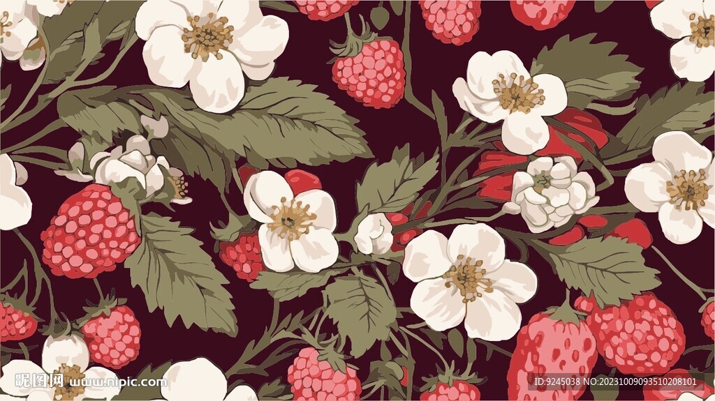 清新植物花纹暗纹纹理