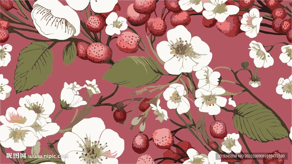 清新植物花纹暗纹纹理