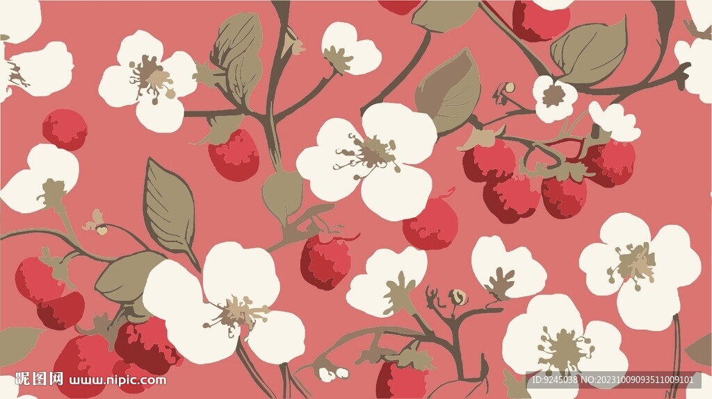 小提花四方连续花纹