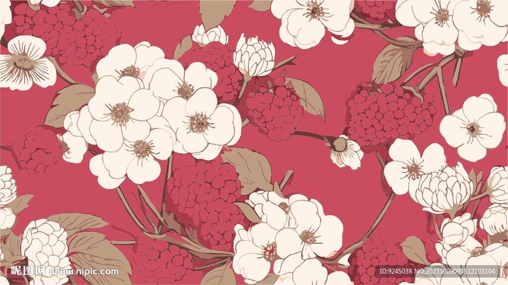 花纹四方连续提花壁纸