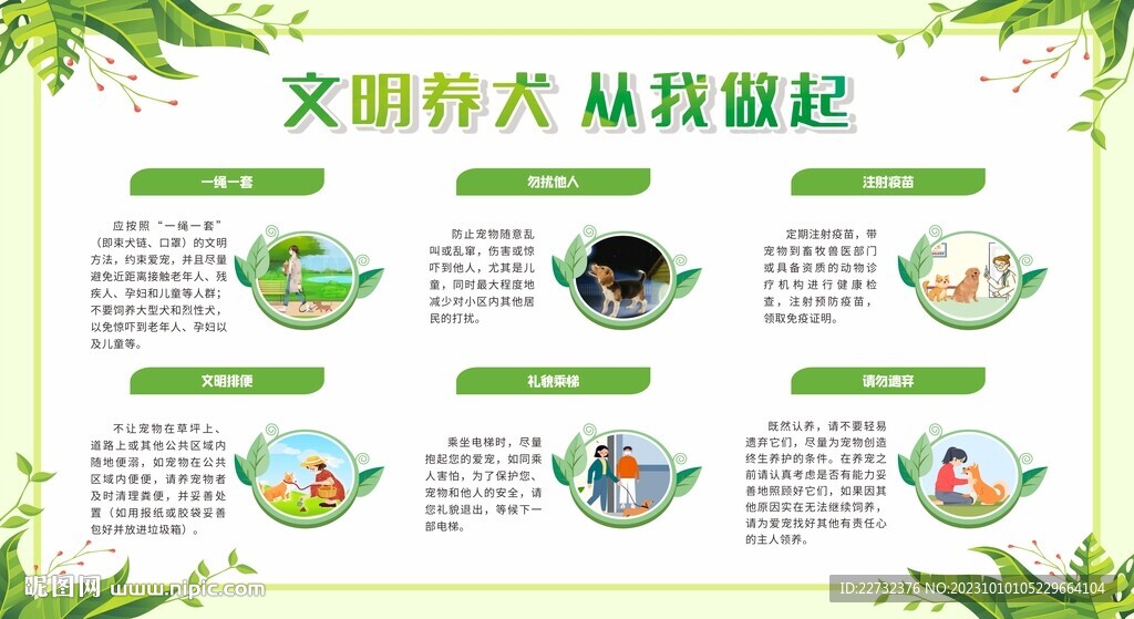 文明养犬宣传栏