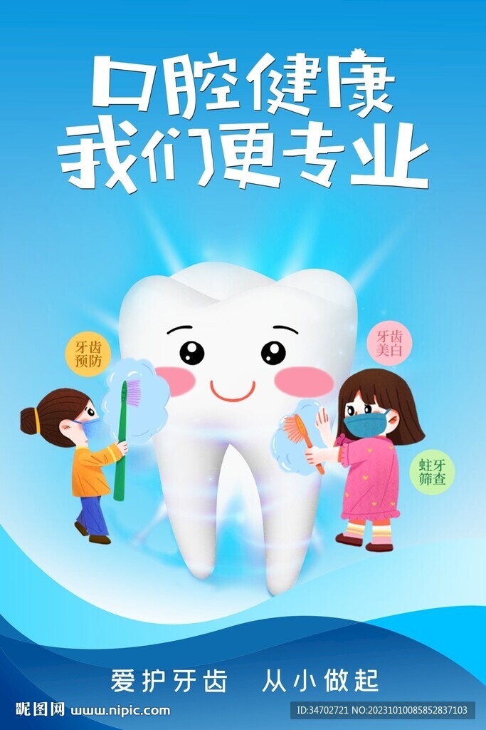 口腔牙齿海报展板