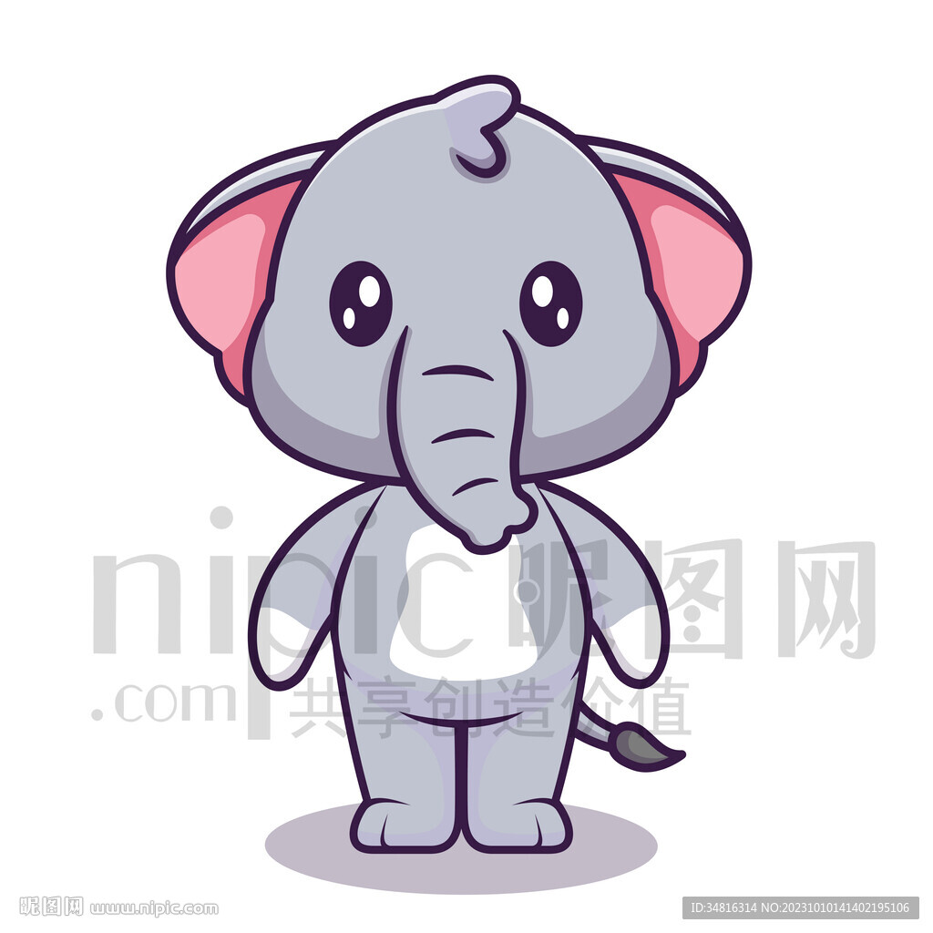 可爱卡通大象