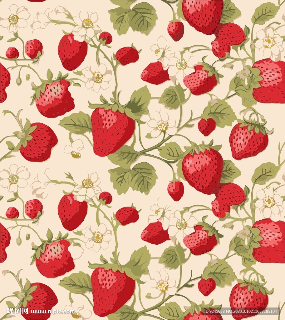 草莓化妆品包装素材矢量图