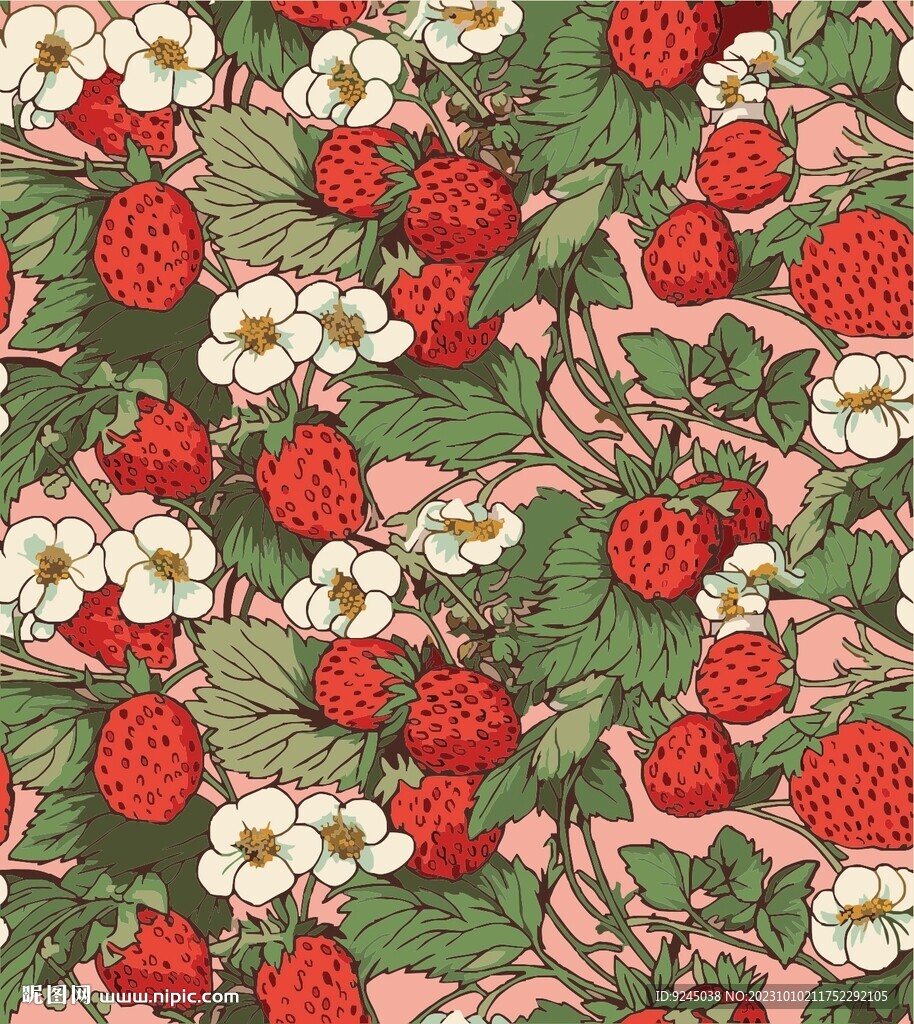 草莓化妆品包装素材矢量图