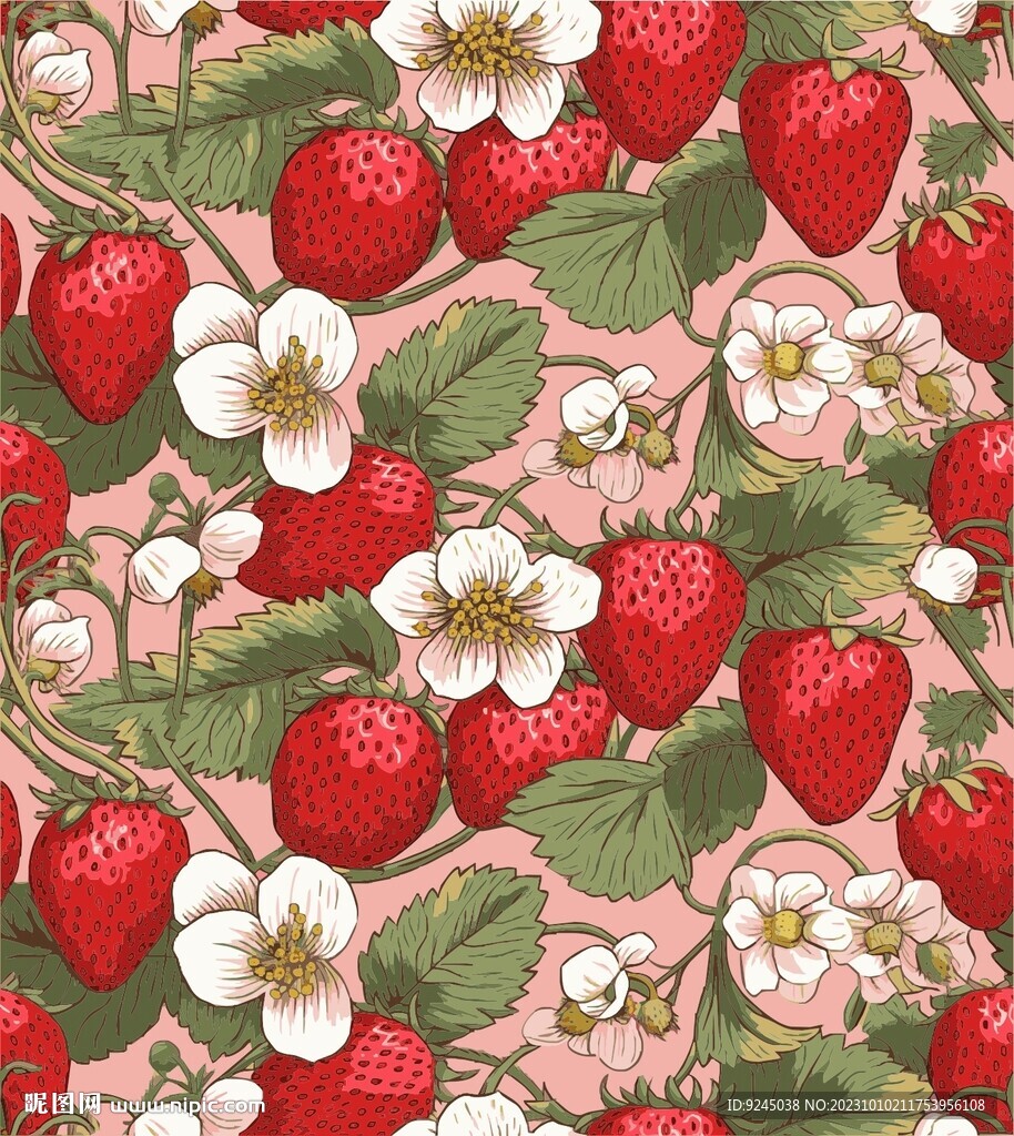 草莓化妆品包装素材矢量图