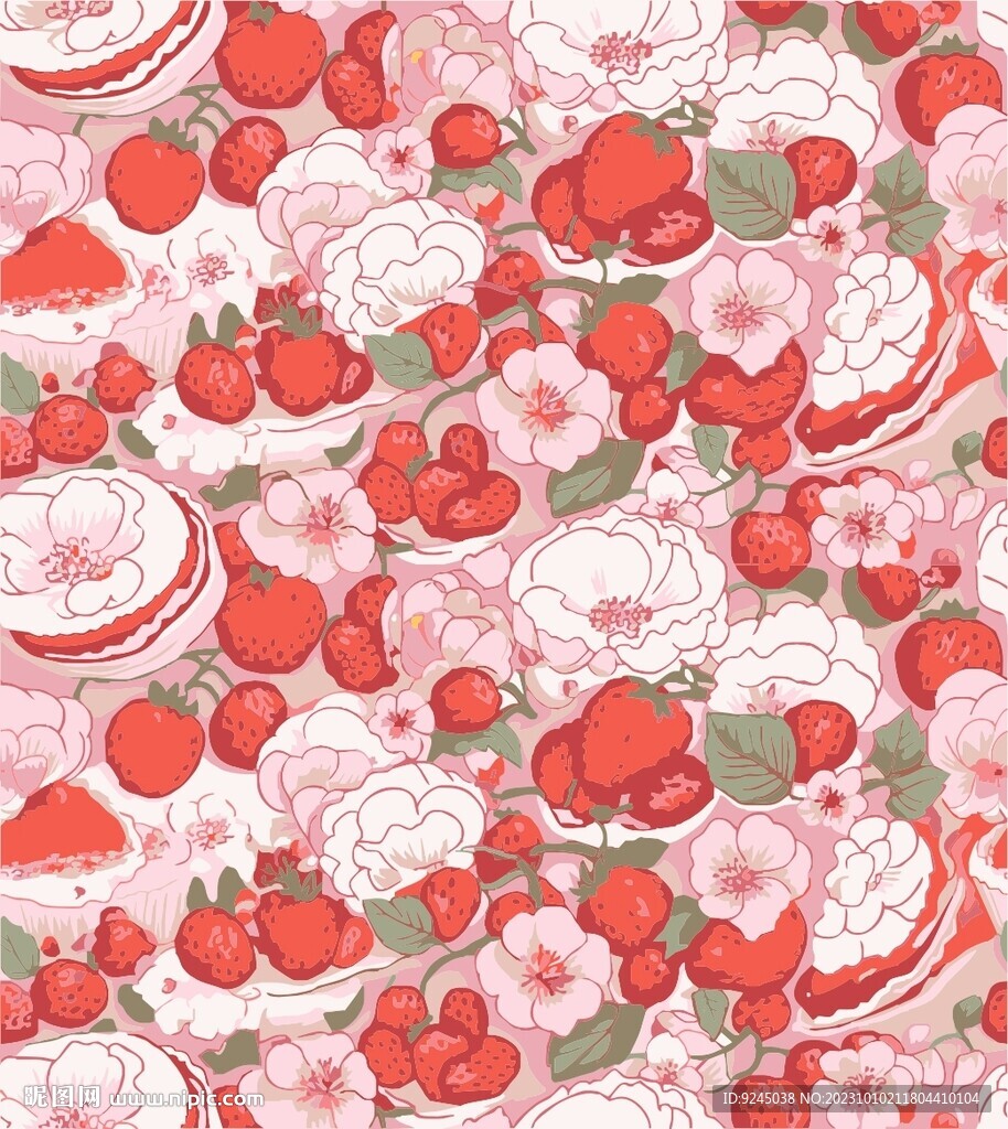 矢量花纹四方连续花纹