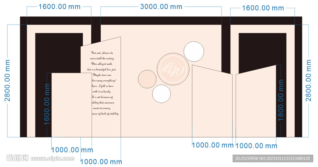 欧式婚礼舞台背景板