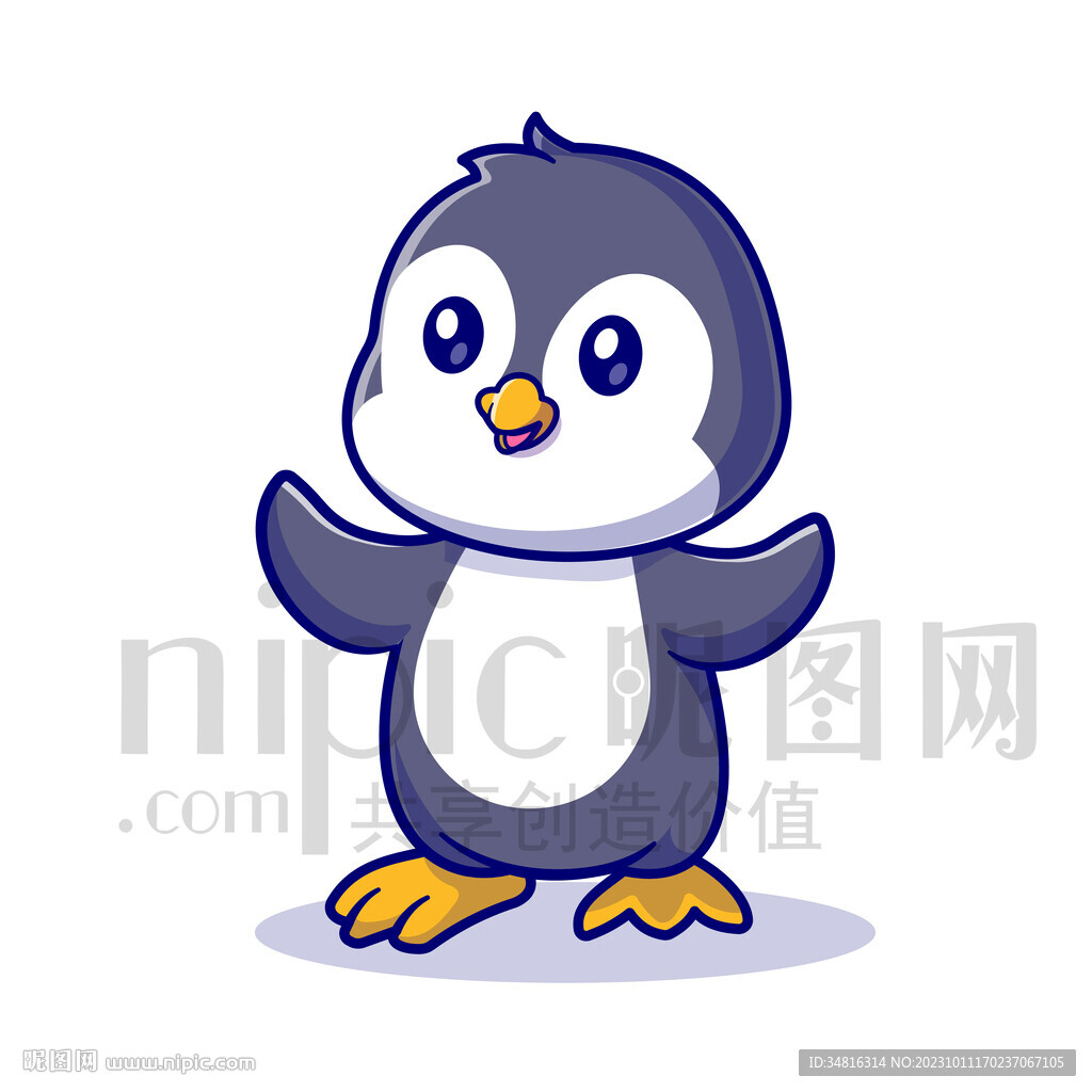 可爱卡通企鹅