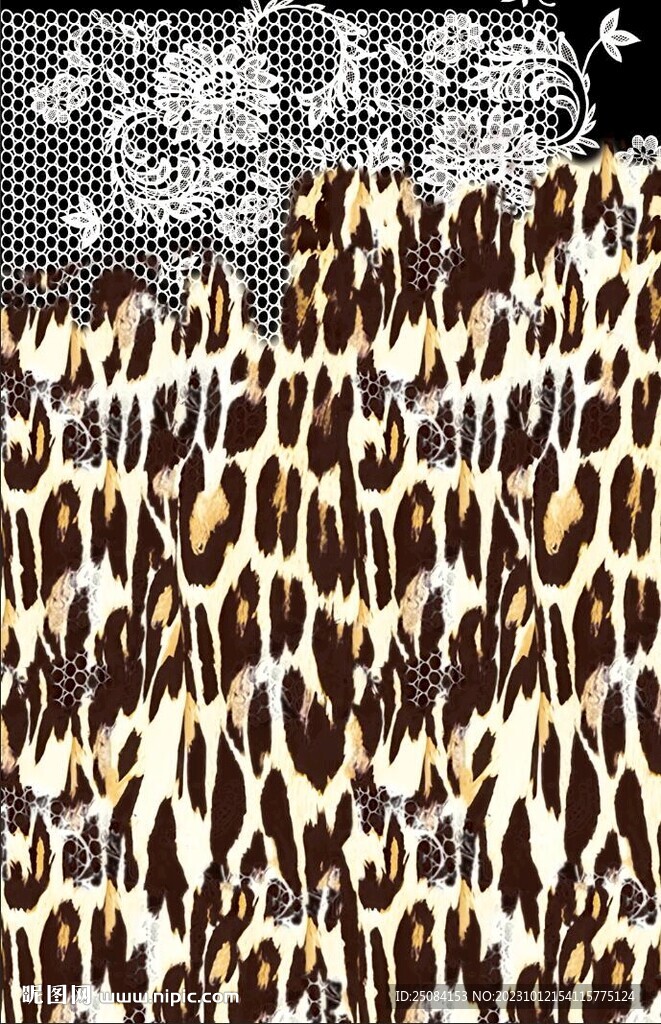 蕾丝豹纹