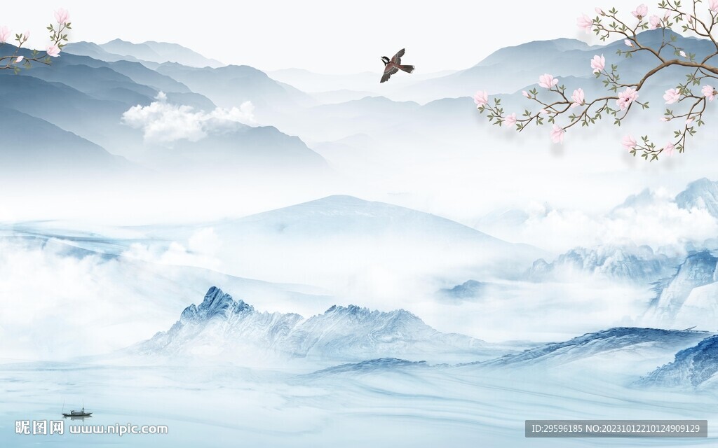 意境客厅山水 TiF分层