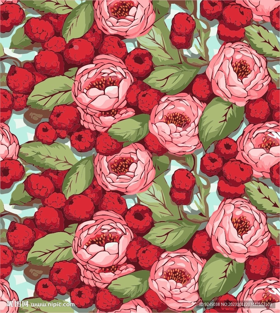 手绘水果背景图案