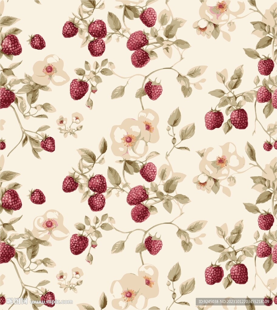 浆果设计无缝图案背景