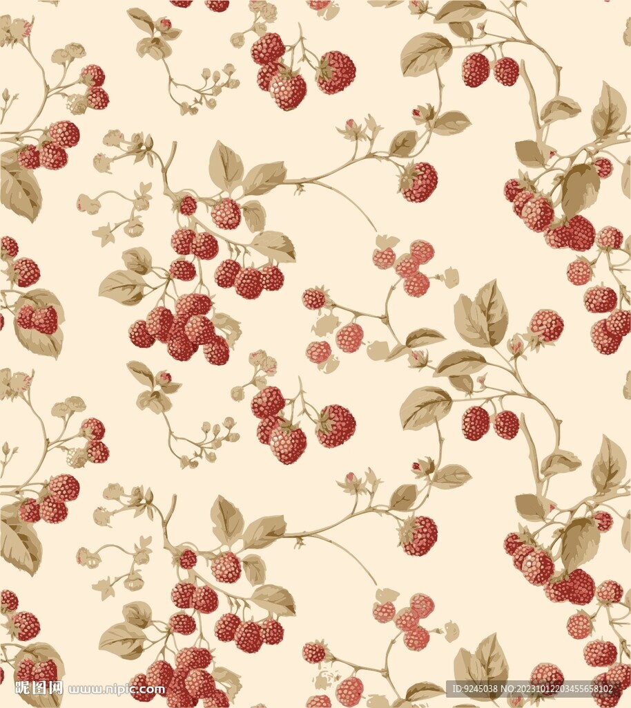浆果设计无缝图案背景
