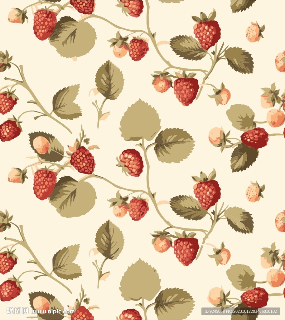 浆果设计无缝图案背景