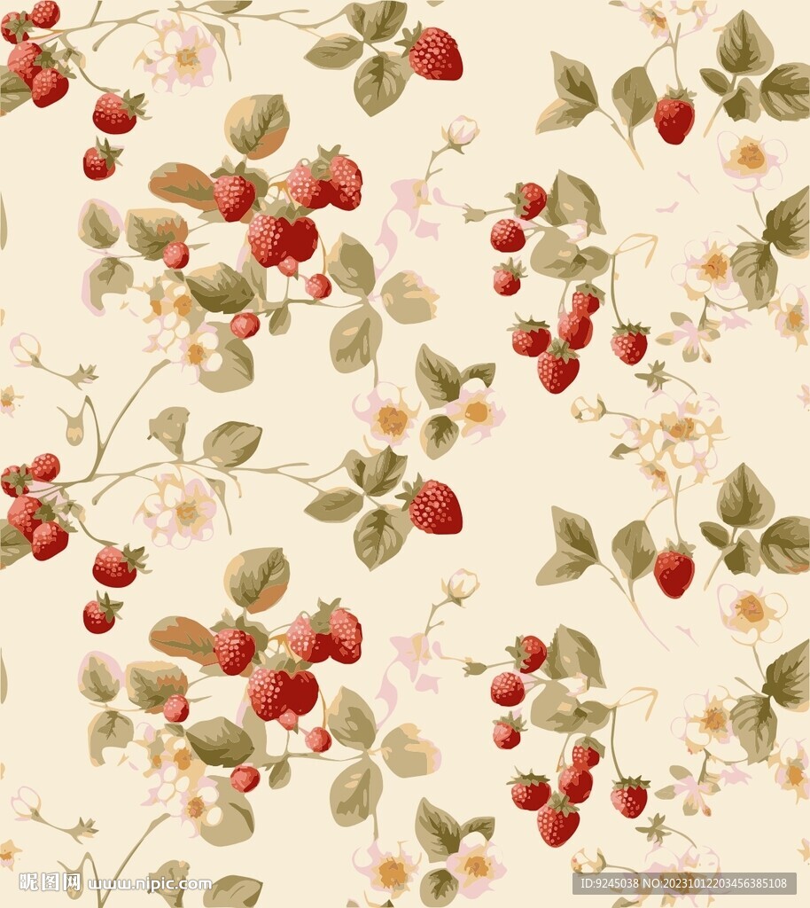 浆果设计无缝图案背景