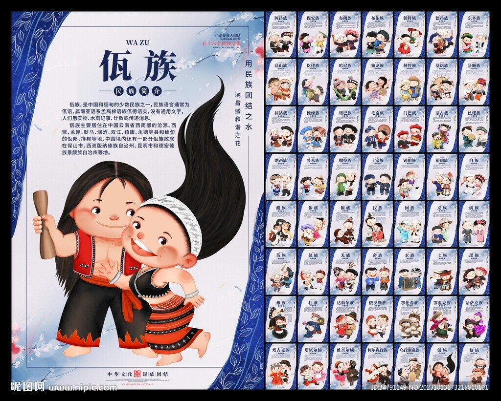 五十六个民族海报