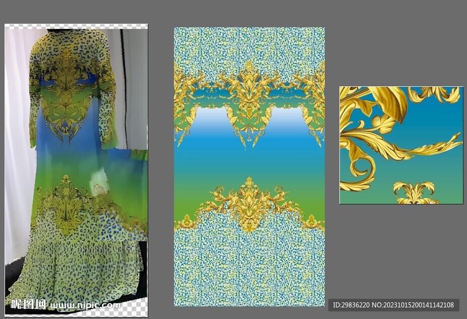 巴洛克豹纹渐变