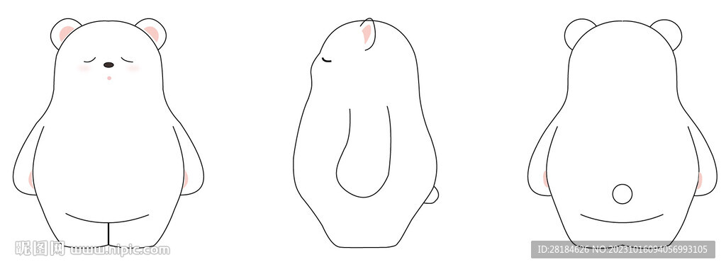 ai吉祥物三视图