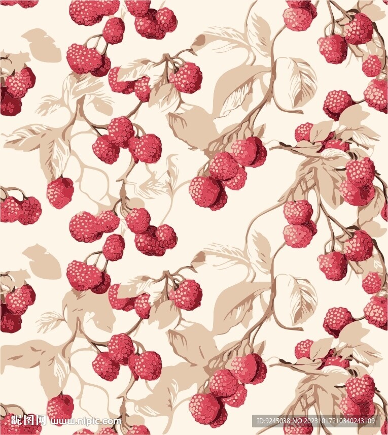 浆果设计无缝图案背景