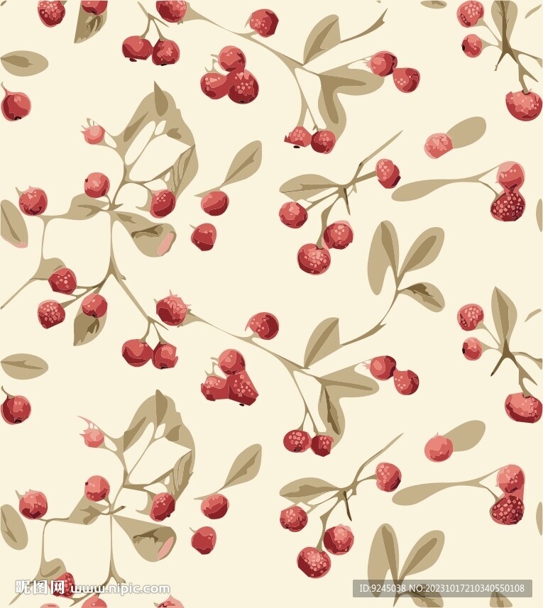 浆果设计无缝图案背景