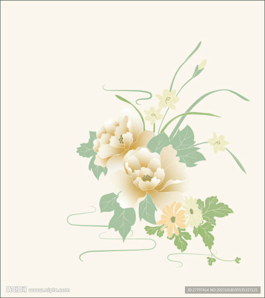 旗袍汉服绣花图案