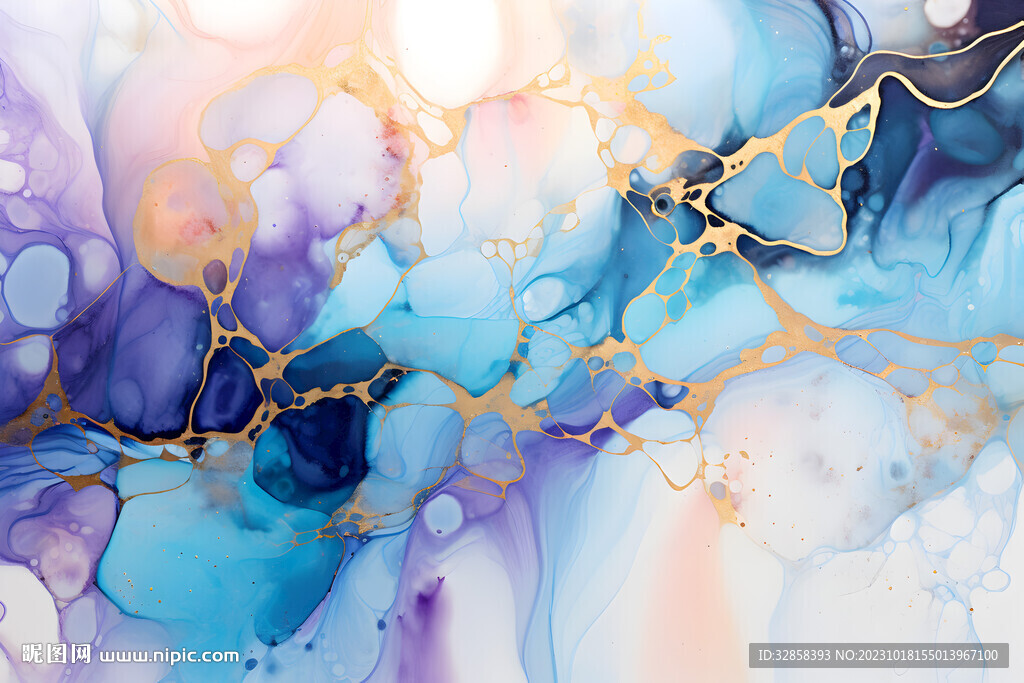 蓝色渐变大理石背景