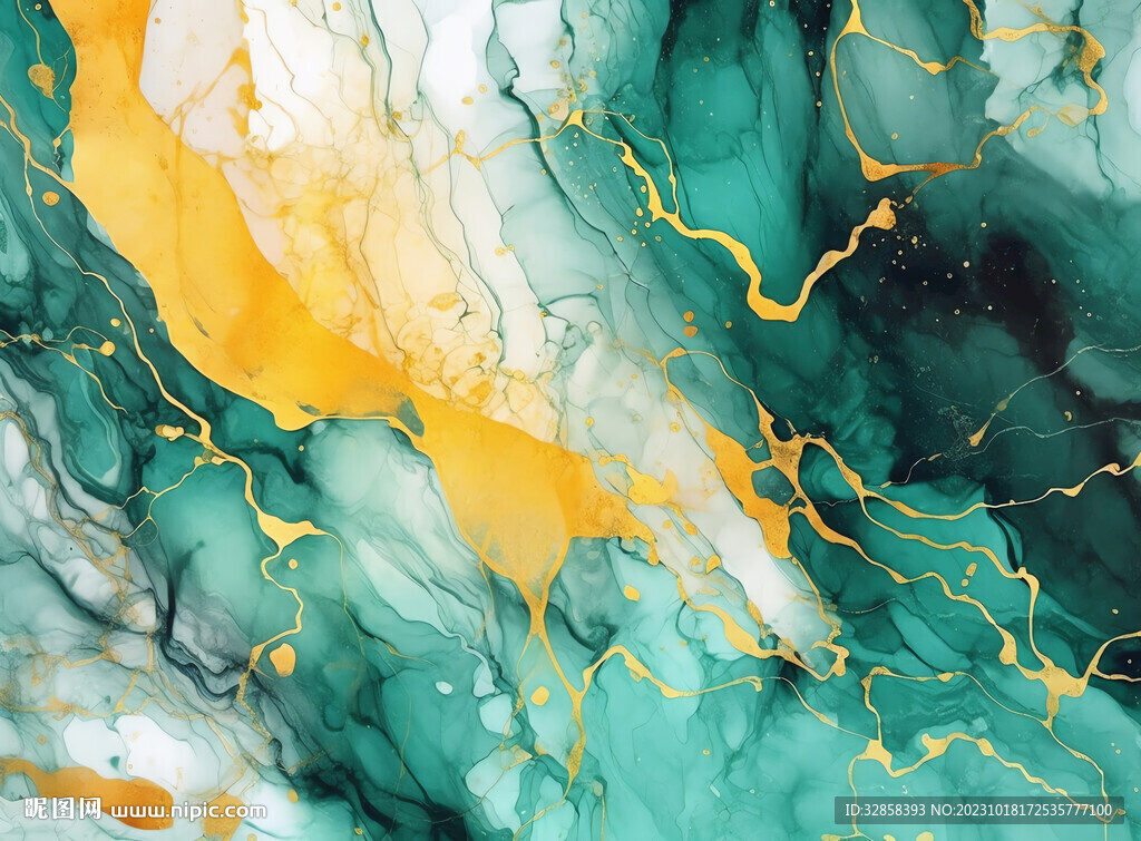 绿色渐变大理石背景