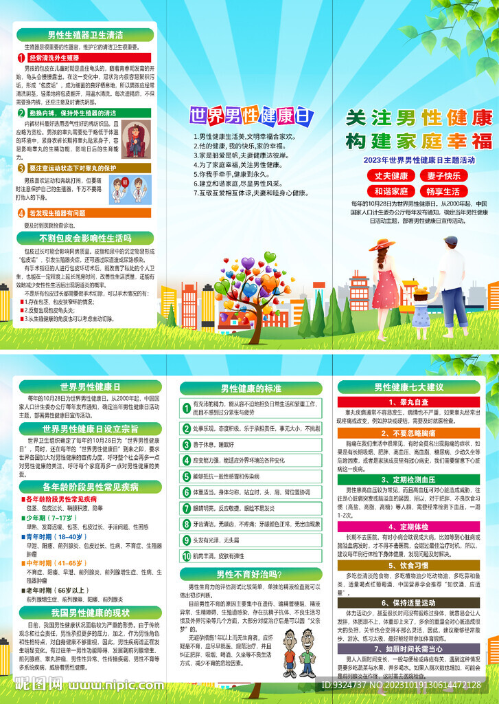 2023年世界男性健康日折页
