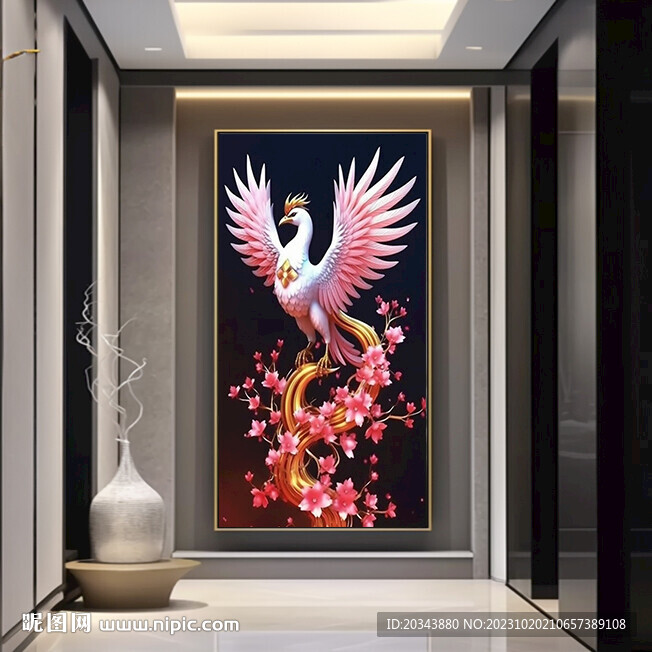 喜上眉梢玄关装饰画