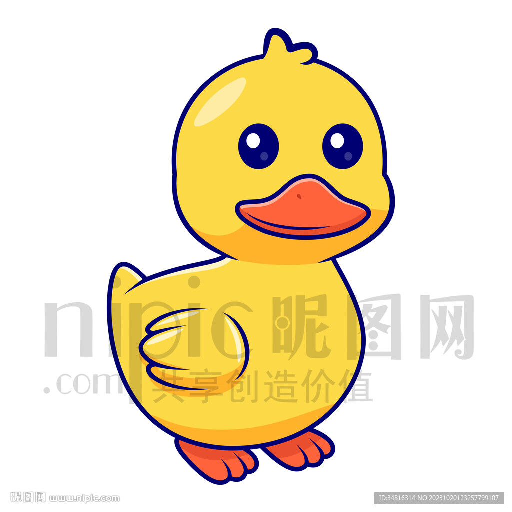 可爱卡通小黄鸭