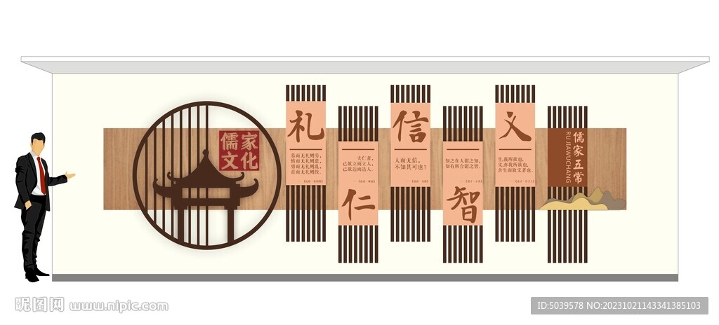 儒家五常文化墙