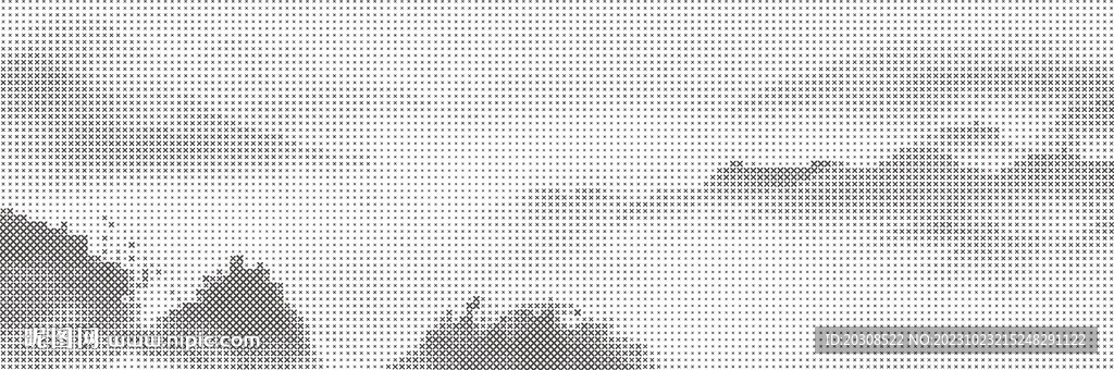 几何形状山水镂空图