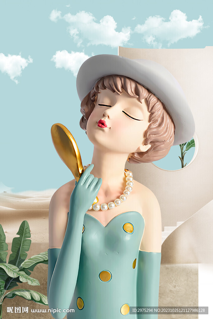 莫兰迪少女 卡通少女 美少女 