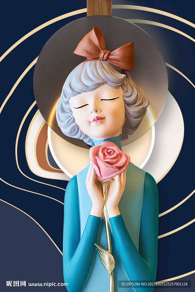 莫兰迪少女 卡通少女 美少女 