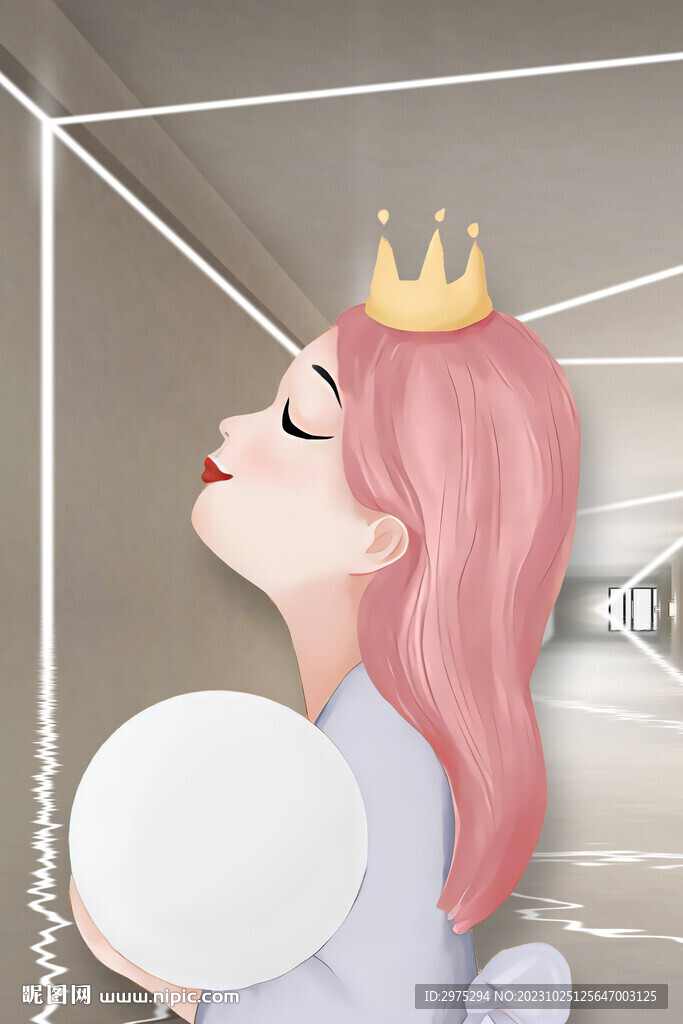 莫兰迪少女 卡通少女 美少女 