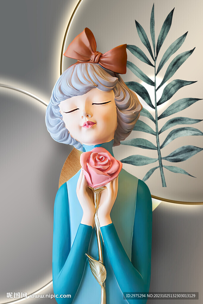 莫兰迪少女 卡通少女 美少女 