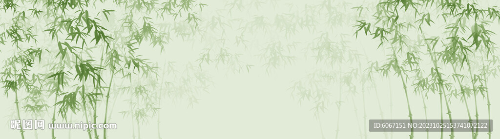 水墨竹子背景墙